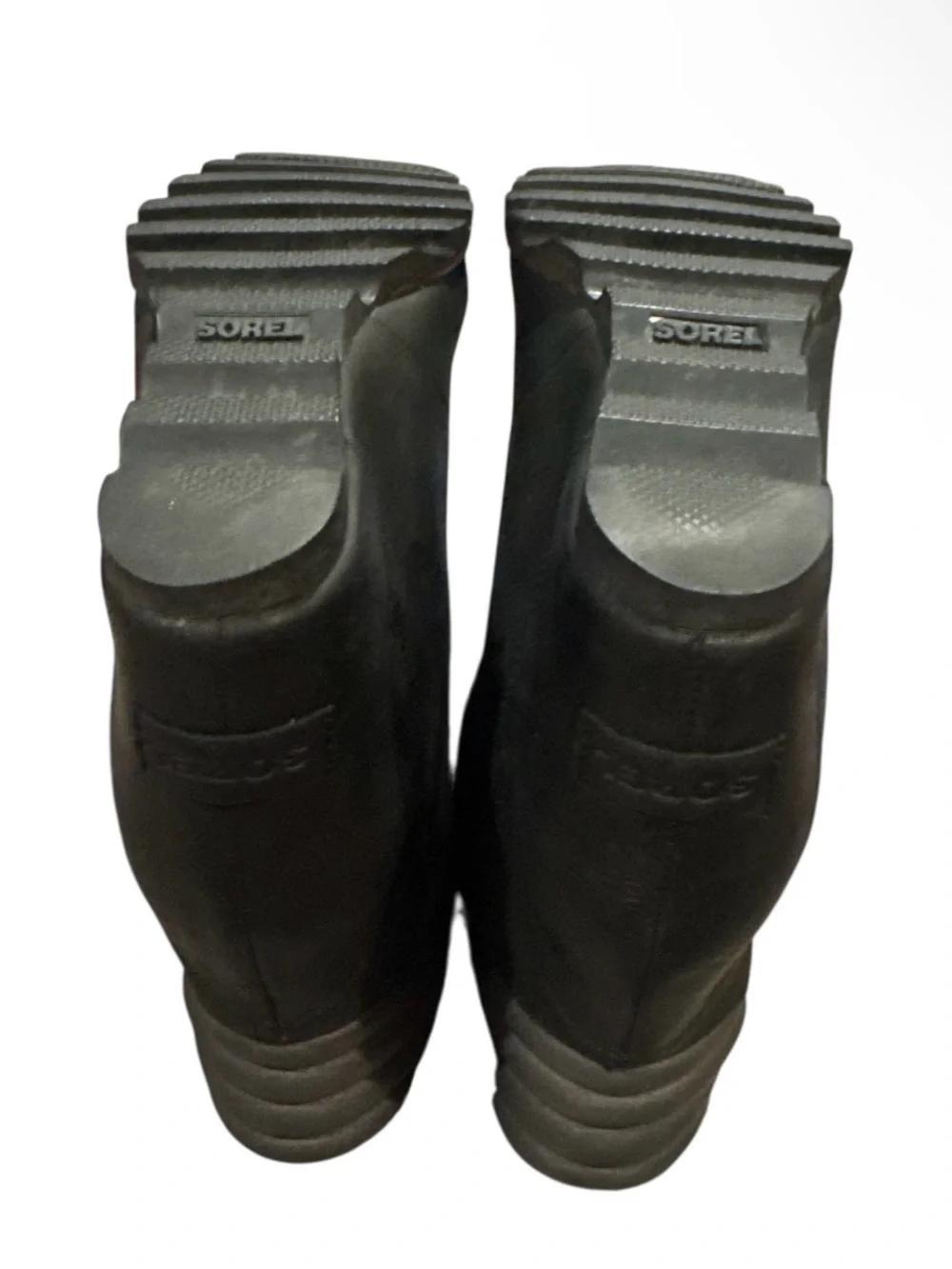 Authentic Sorel signature designer waterproof black leather boots sz 9.5